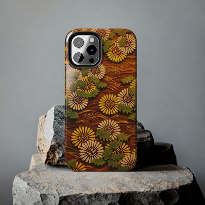 Japanese Dandelion Sunset Glow Tough Phone Case | Kamisaka Sekka 1901 | Meiji Era Art