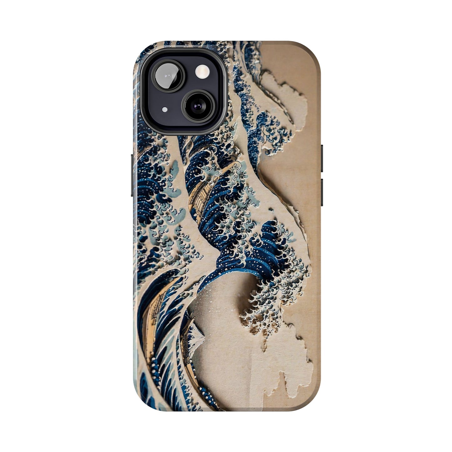 Great Wave 3D Shadow Relief Tough Phone Case – Hokusai Japanese Art