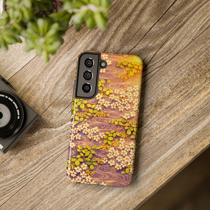 Sakura River Morning Light Phone Case – Japanese Chiyogami Inspired