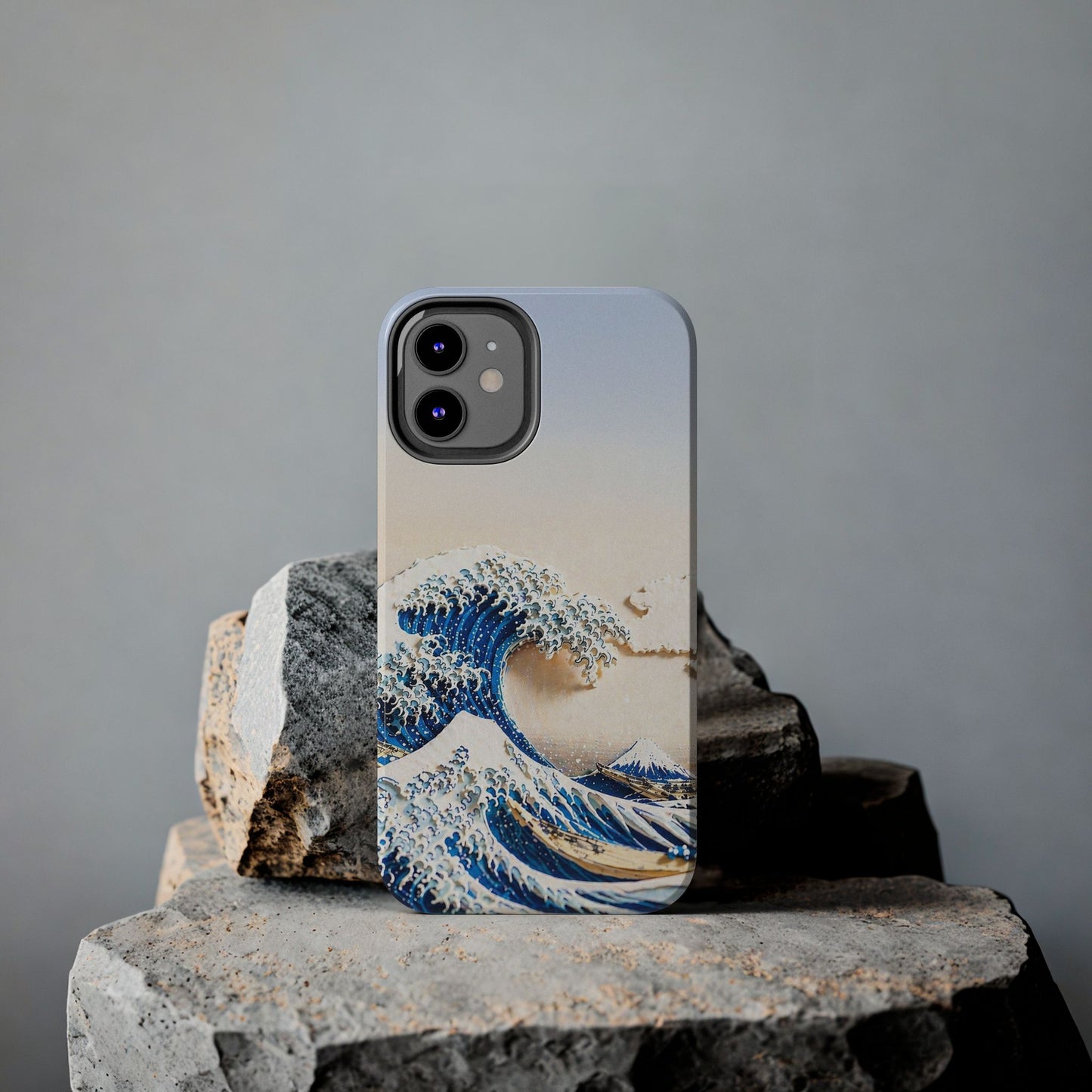 Japanese Great Wave Morning Glow Phone Case | Hokusai 3D Art | Edo Era Masterpiece