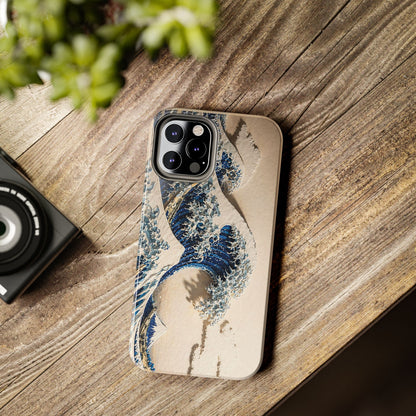 Great Wave 3D Embossed Tough Phone Case – Hokusai Japanese Art