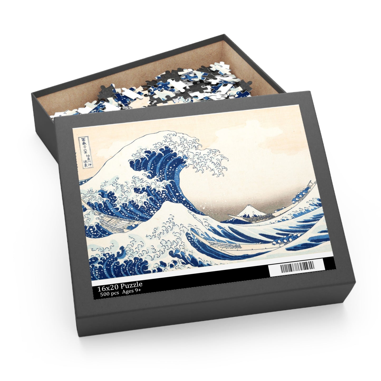 “Hokusai Great Wave Jigsaw Puzzle – Japanese Art Gift”(120/252/500 pcs)
