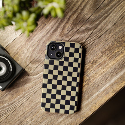 Ichimatsu Check Phone Case | Japanese Chiyogami Art | Taisho Modern Design 1926