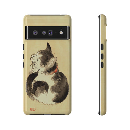 Sleeping Cat iPhone Case | Meiji Era Japanese Ink Painting | Ukiyo-e Art Phone Case | Vintage Japan Cat Gift