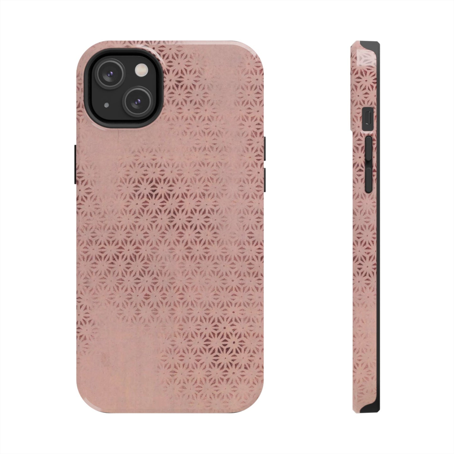 Taisho Era Pink Asanoha Phone Case | 1926 Japanese Chiyogami Art | Hemp Leaf Pattern