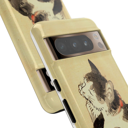 Sleeping Cat iPhone Case | Meiji Era Japanese Ink Painting | Ukiyo-e Art Phone Case | Vintage Japan Cat Gift