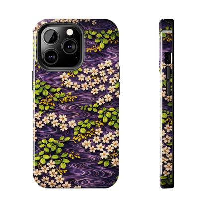 Sakura River Phone Case – Japanese Chiyogami Inspired Design