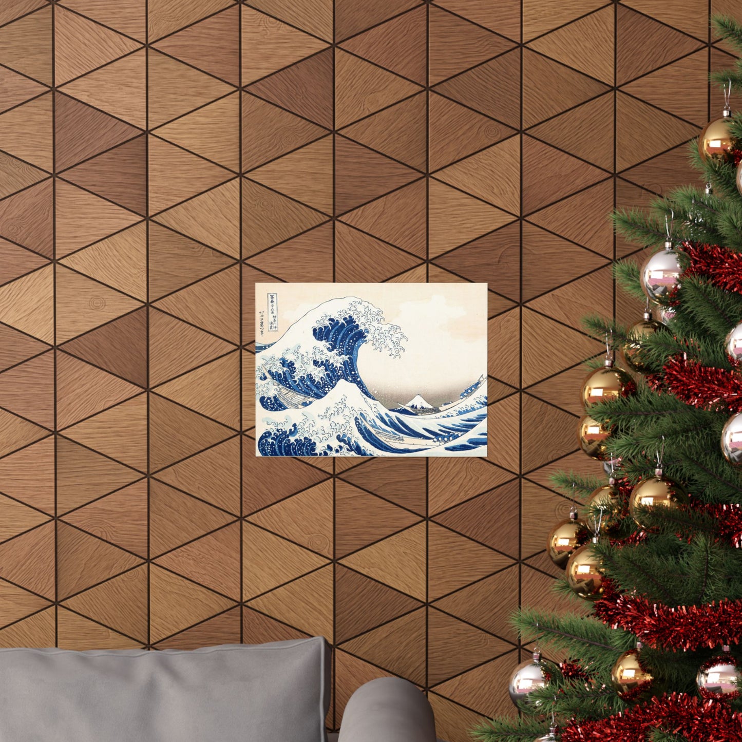 Hokusai Wave Matte Poster — The Great Wave Off Kanagawa Horizontal Print