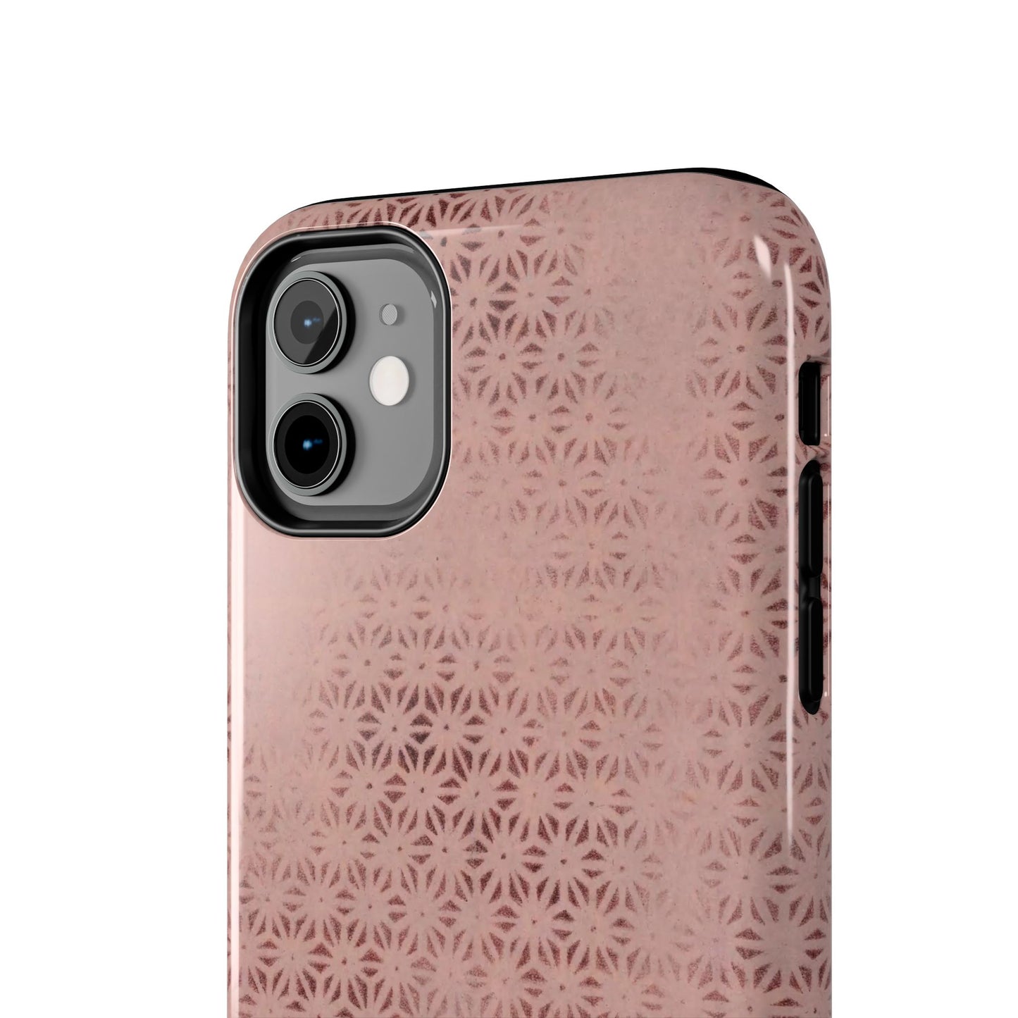 Taisho Era Pink Asanoha Phone Case | 1926 Japanese Chiyogami Art | Hemp Leaf Pattern