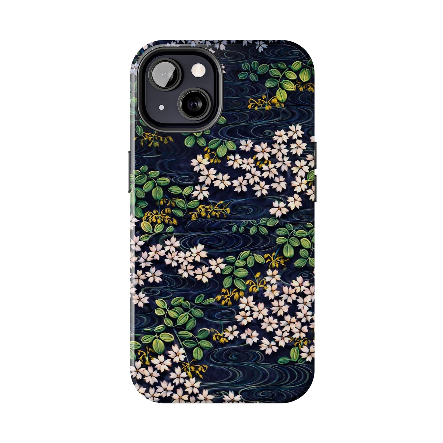Sakura River Night Phone Case – Japanese Chiyogami Inspired Design