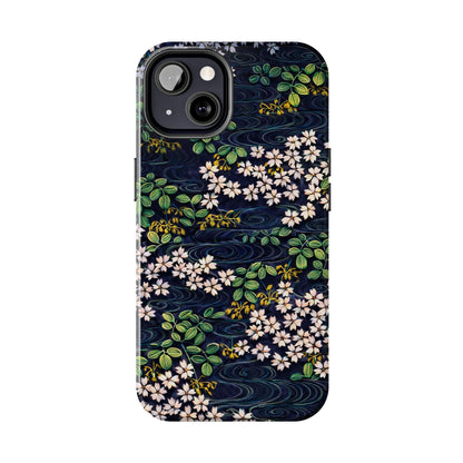 Sakura River Night Phone Case – Japanese Chiyogami Inspired Design