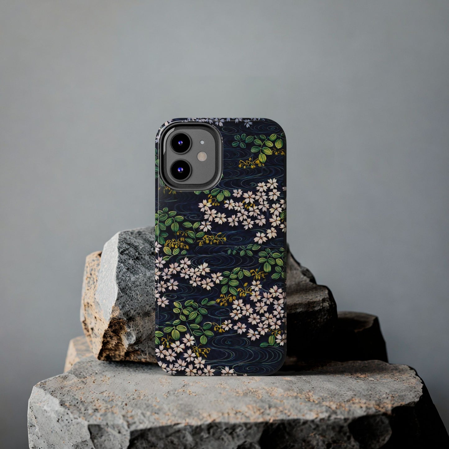 Sakura River Night Phone Case – Japanese Chiyogami Inspired Design