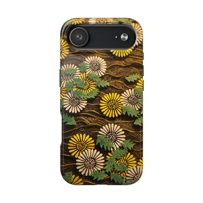 Japanese Dandelion Tough Phone Case | Kamisaka Sekka Zuanbyakushu 1901 | Meiji Era Art