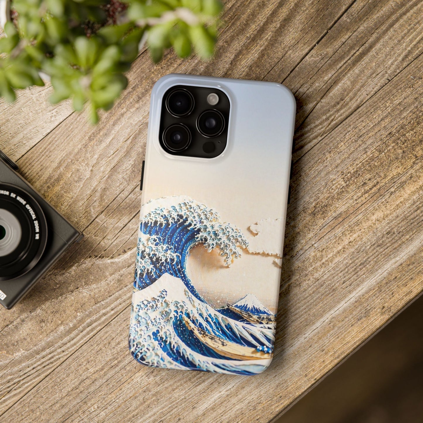 Japanese Great Wave Morning Glow Phone Case | Hokusai 3D Art | Edo Era Masterpiece