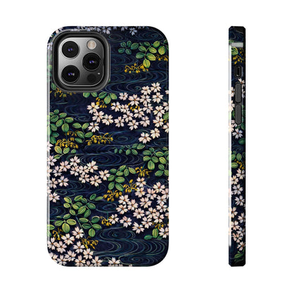 Sakura River Night Phone Case – Japanese Chiyogami Inspired Design