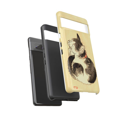 Sleeping Cat iPhone Case | Meiji Era Japanese Ink Painting | Ukiyo-e Art Phone Case | Vintage Japan Cat Gift