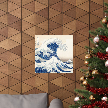 Hokusai Wave Matte Poster — The Great Wave Off Kanagawa Horizontal Print