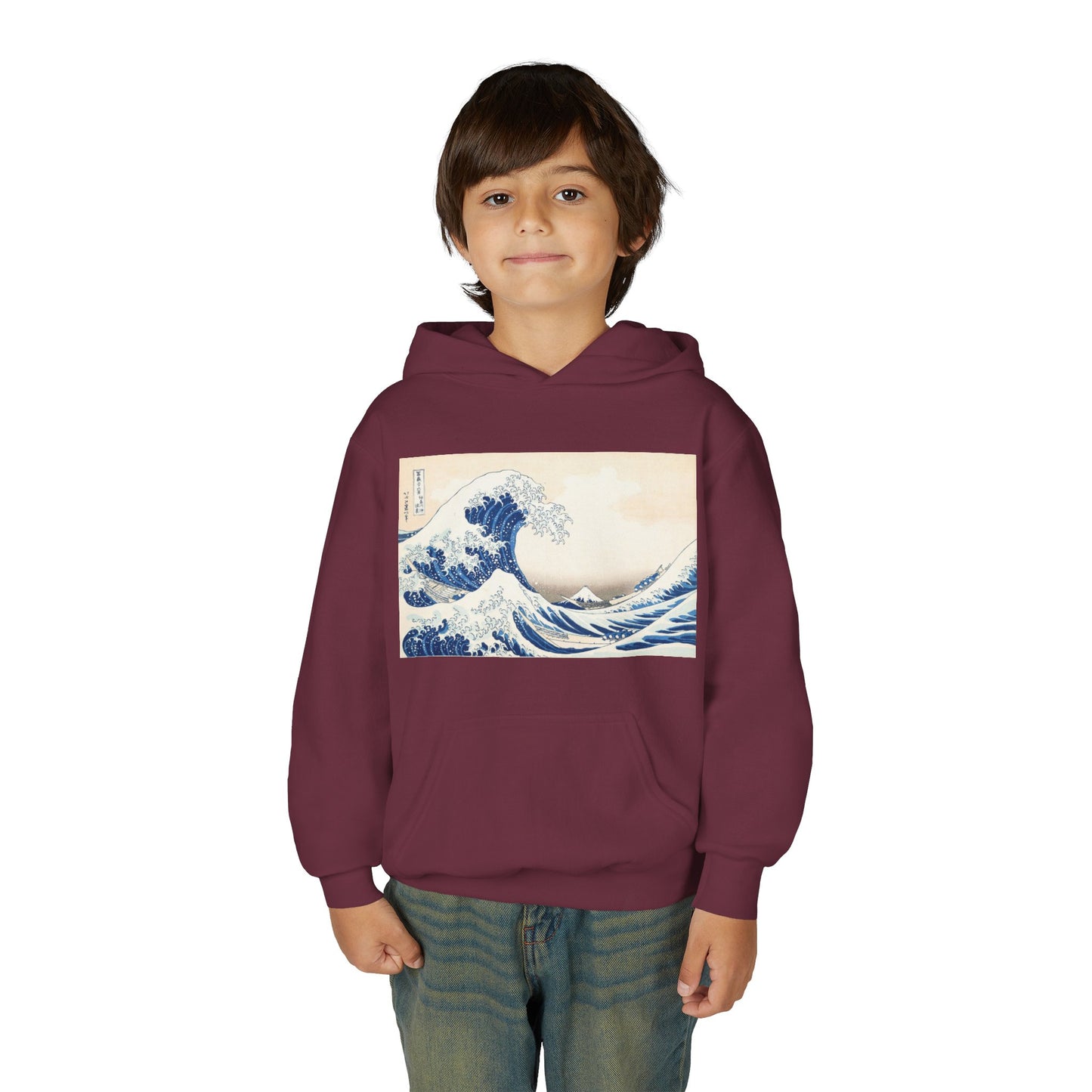 Great Wave off Kanagawa Kids Hoodie - Hokusai Japanese Art Youth Sweatshirt