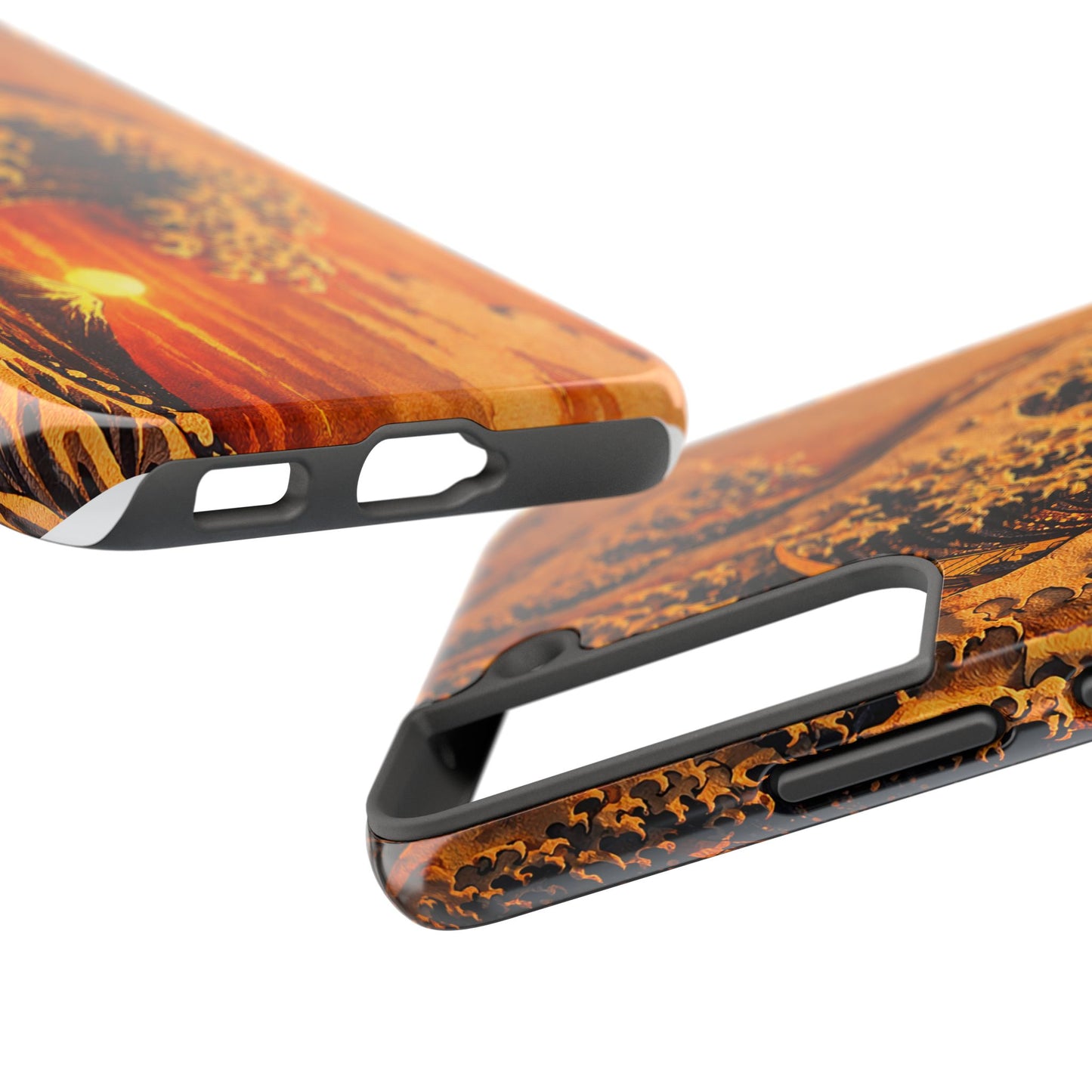 Golden Wave Tough Phone Case – Hokusai Sunset Japanese Art
