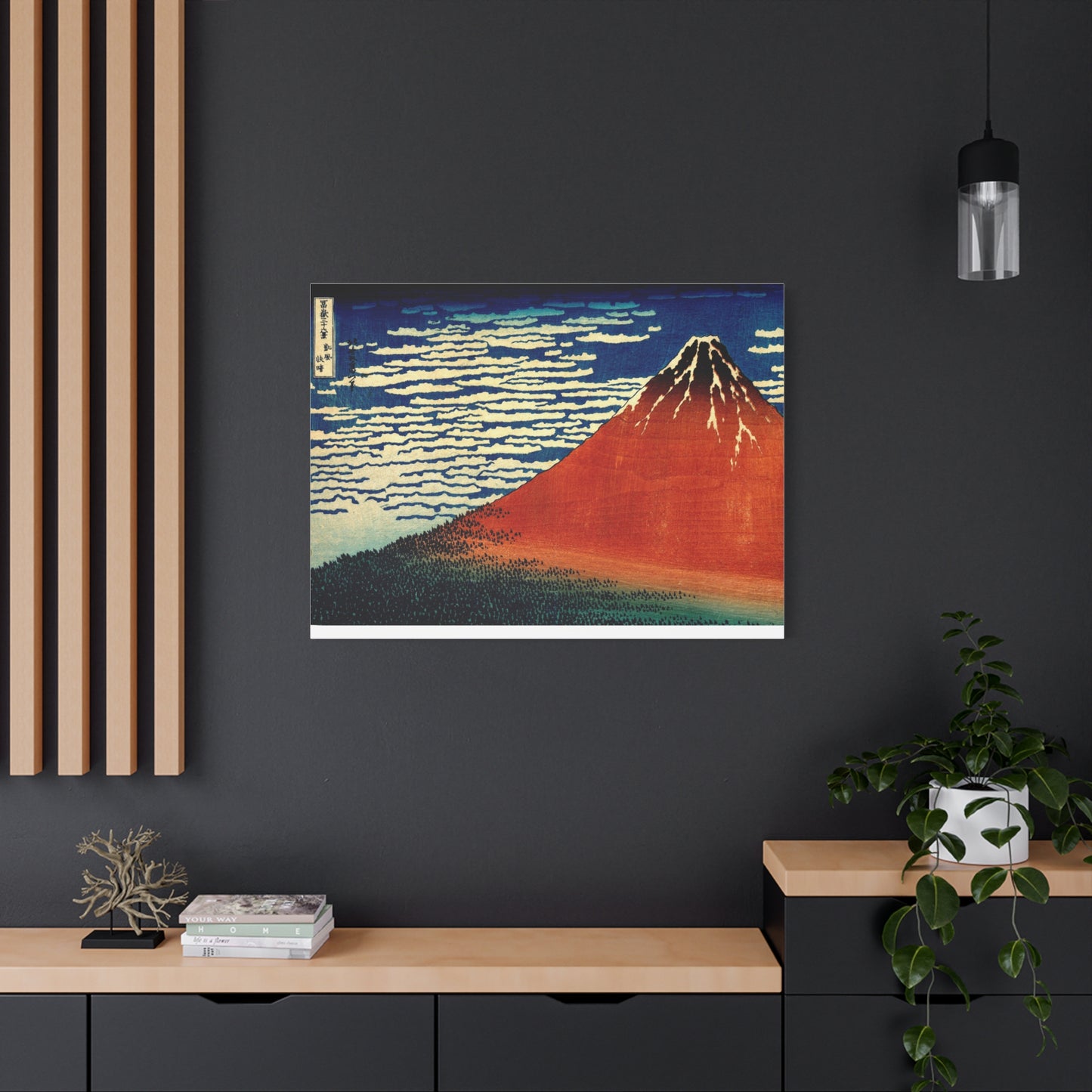 Red Fuji Canvas Print - Hokusai Fine Wind Clear Morning Japanese Ukiyo-e Wall Art