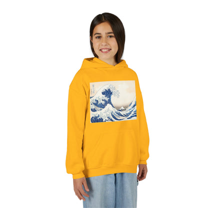 Great Wave off Kanagawa Kids Hoodie - Hokusai Japanese Art Youth Sweatshirt