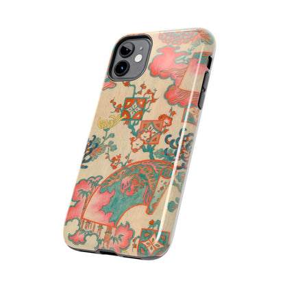 Meiji Era Fan & Chrysanthemum Phone Case | 1901 Zuan Hyakushu | Japanese Art