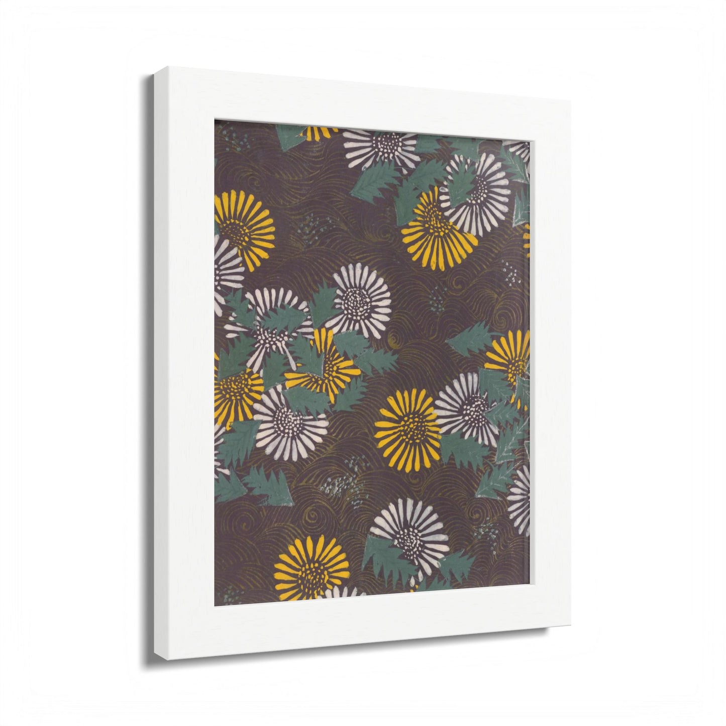 Vintage Japanese Chrysanthemum Framed Poster - 1901 Meiji Era Wall Art