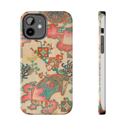 Meiji Era Fan & Chrysanthemum Phone Case | 1901 Zuan Hyakushu | Japanese Art