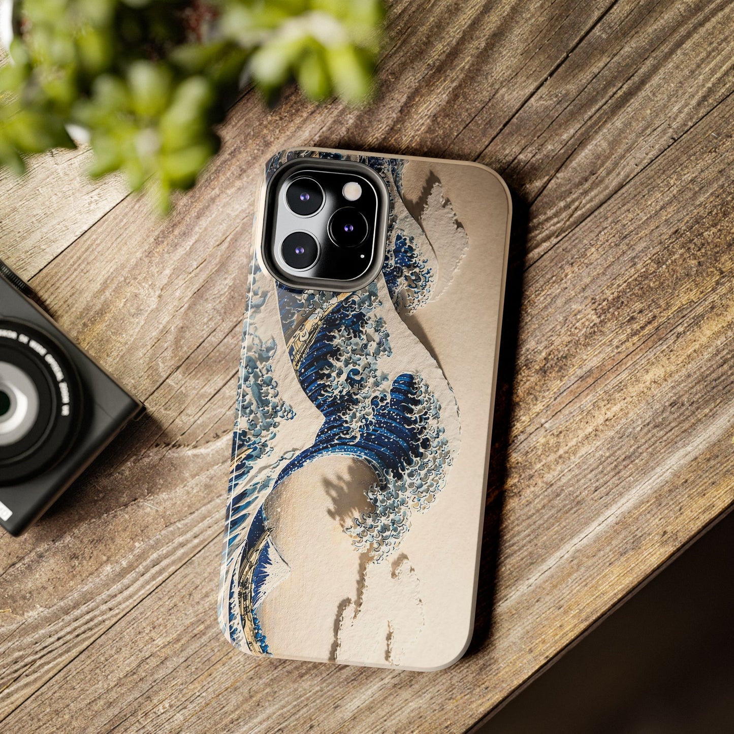 Great Wave 3D Embossed Tough Phone Case – Hokusai Japanese Art