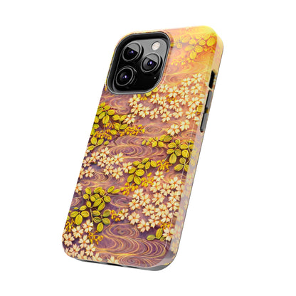 Sakura River Morning Light Phone Case – Japanese Chiyogami Inspired