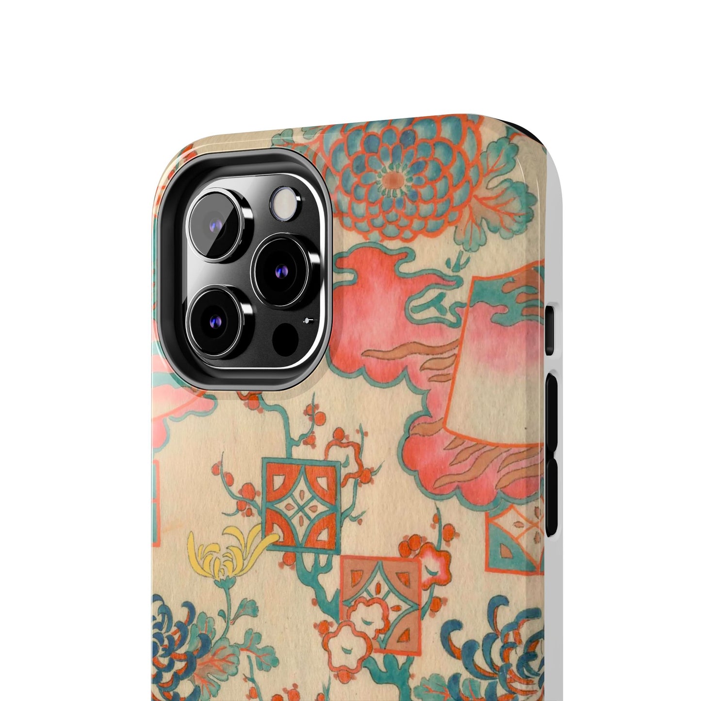 Meiji Era Fan & Chrysanthemum Phone Case | 1901 Zuan Hyakushu | Japanese Art