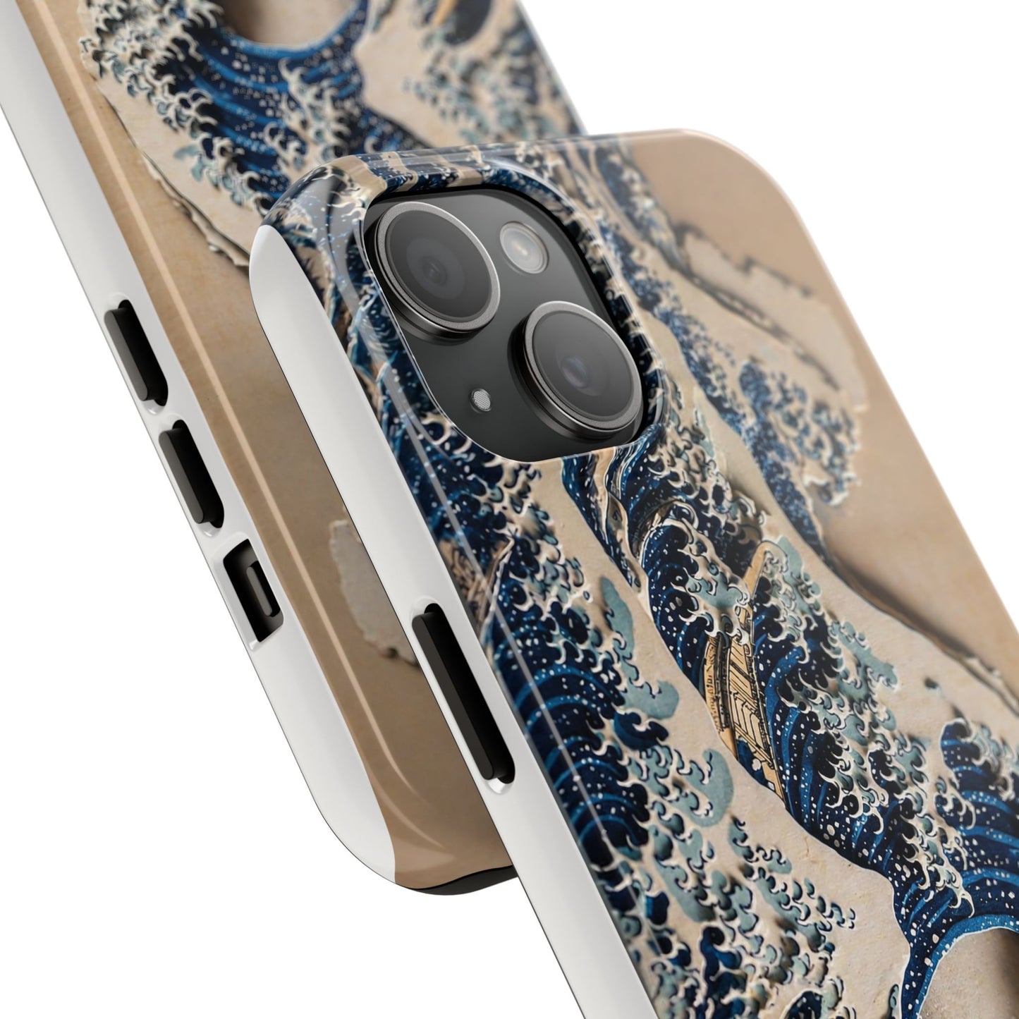 Great Wave 3D Shadow Relief Tough Phone Case – Hokusai Japanese Art