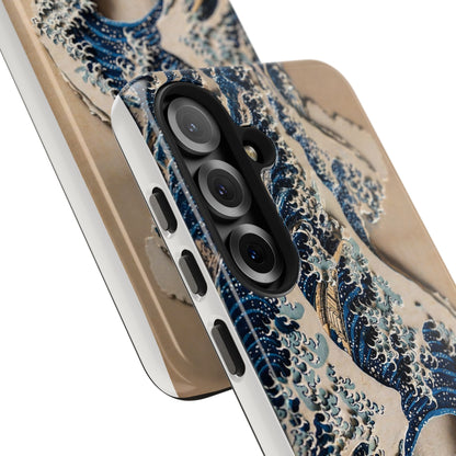 Great Wave 3D Shadow Relief Tough Phone Case – Hokusai Japanese Art