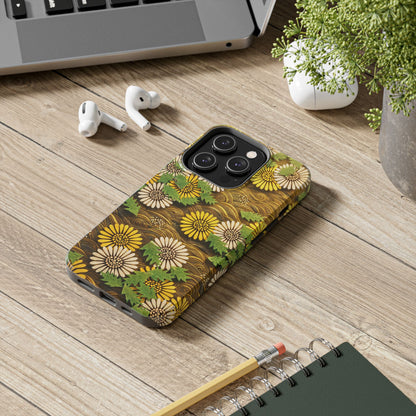 Japanese Dandelion Morning Glow Tough Phone Case | Kamisaka Sekka 1901 | Meiji Era Art