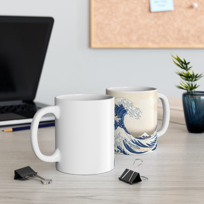 Hokusai "Great Wave" Ceramic Mug | 11oz Japanese Art Coffee Cup | Ukiyo-e Edo Era Design