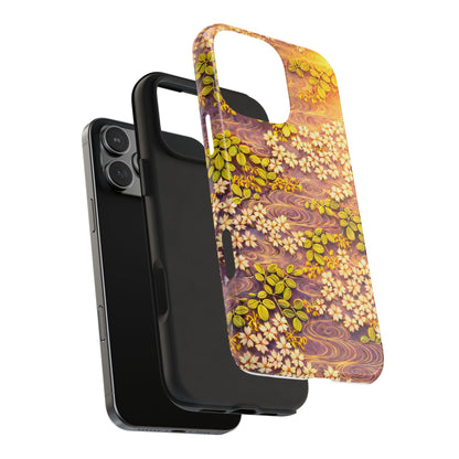 Sakura River Morning Light Phone Case – Japanese Chiyogami Inspired
