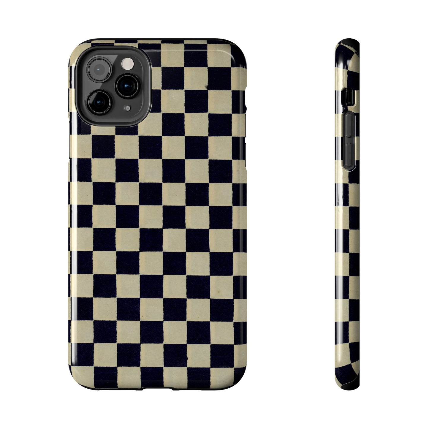 Ichimatsu Check Phone Case | Japanese Chiyogami Art | Taisho Modern Design 1926