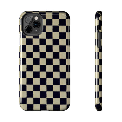 Ichimatsu Check Phone Case | Japanese Chiyogami Art | Taisho Modern Design 1926