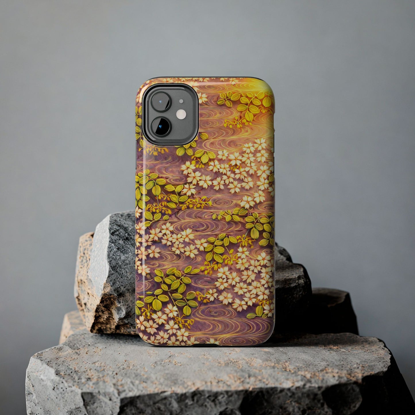 Sakura River Morning Light Phone Case – Japanese Chiyogami Inspired