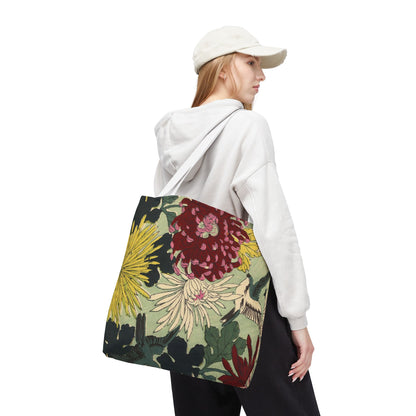 Japanese Chiyogami Floral Tote Bag – Traditional Washi Pattern Inspired by Taisho Era Design