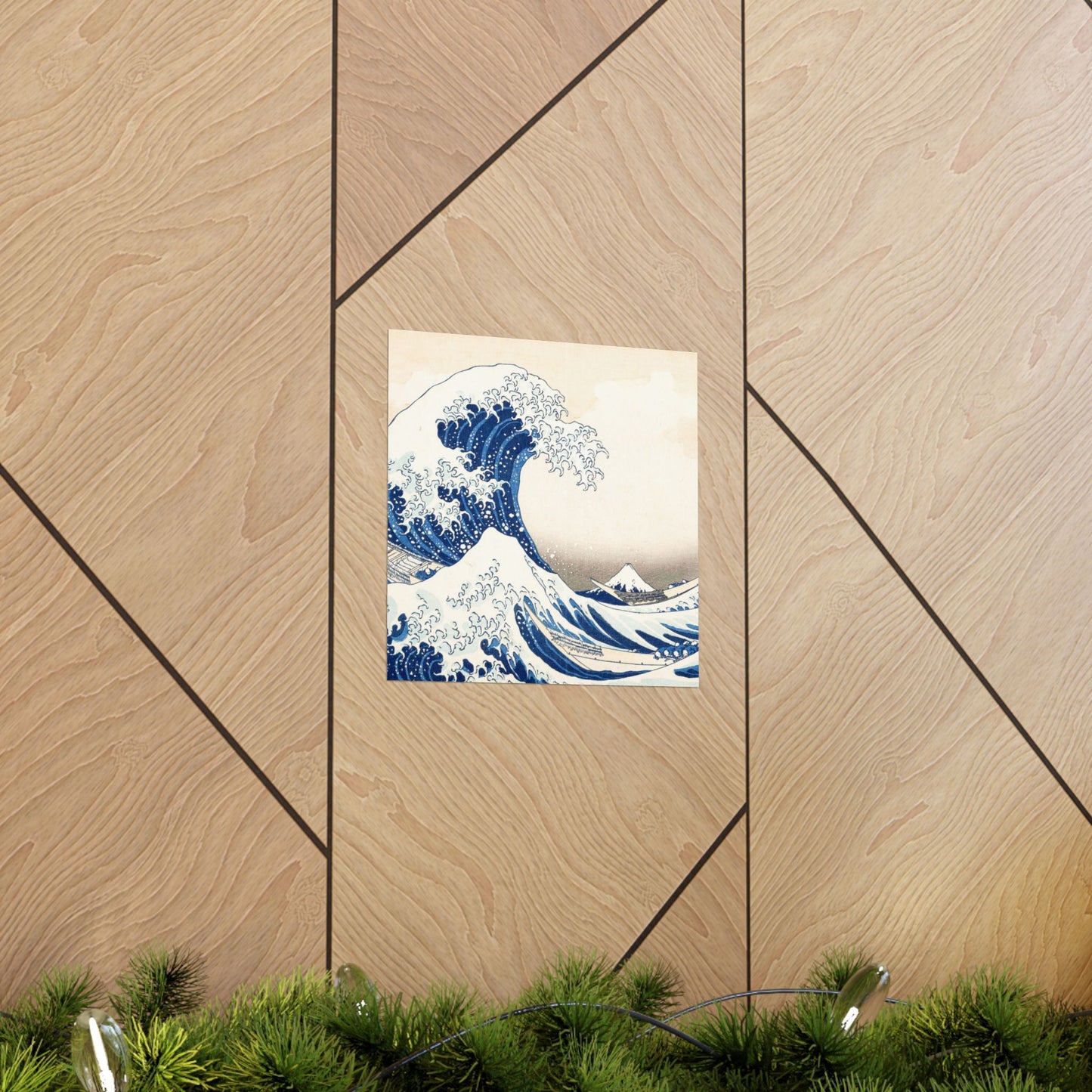 Hokusai Wave Matte Poster — The Great Wave Off Kanagawa Horizontal Print