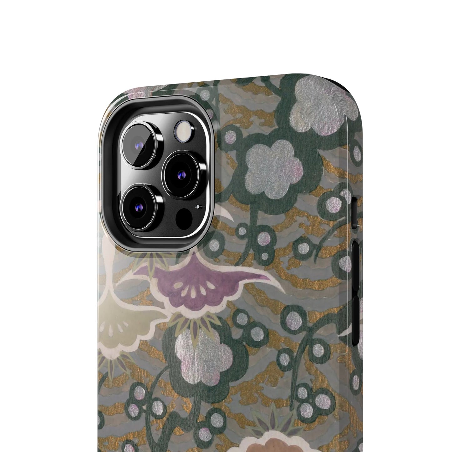 Meiji Era Dancing Cranes & Plum Phone Case | 1901 Zuan Hyakushu | Gold & Silver Japanese Art