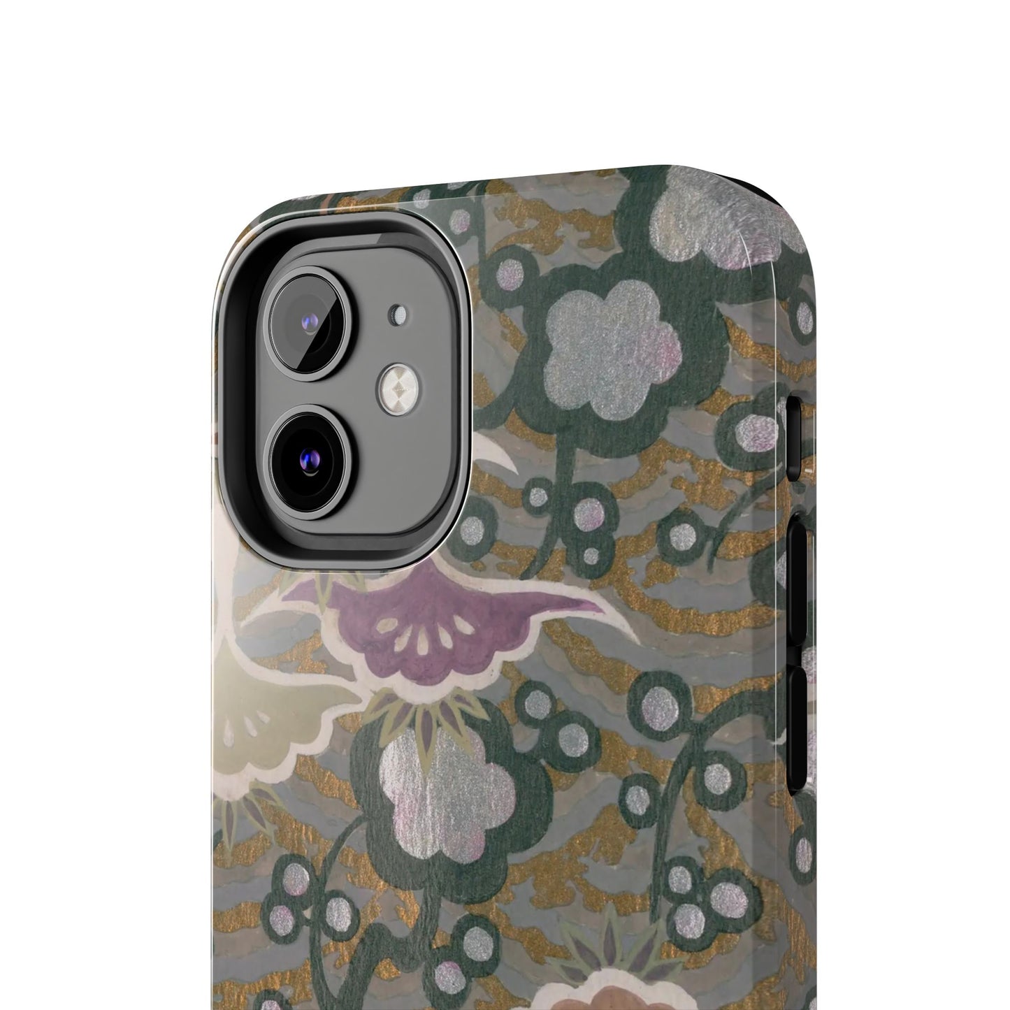 Meiji Era Dancing Cranes & Plum Phone Case | 1901 Zuan Hyakushu | Gold & Silver Japanese Art