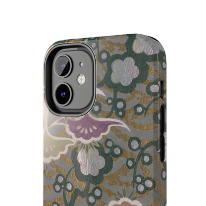 Meiji Era Dancing Cranes & Plum Phone Case | 1901 Zuan Hyakushu | Gold & Silver Japanese Art