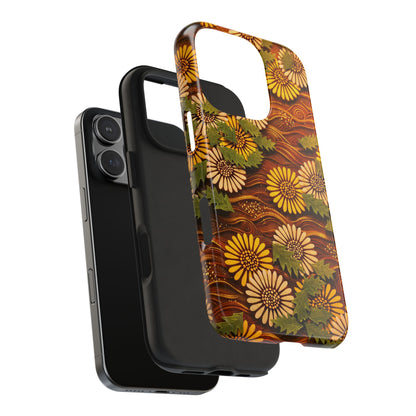 Japanese Dandelion Sunset Glow Tough Phone Case | Kamisaka Sekka 1901 | Meiji Era Art