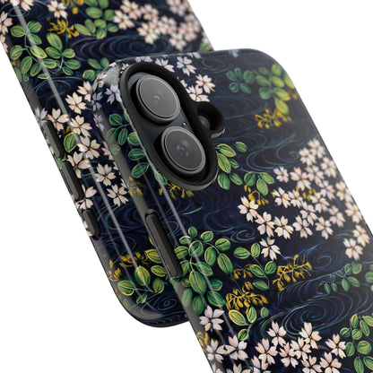 Sakura River Night Phone Case – Japanese Chiyogami Inspired Design