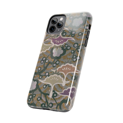 Meiji Era Dancing Cranes & Plum Phone Case | 1901 Zuan Hyakushu | Gold & Silver Japanese Art