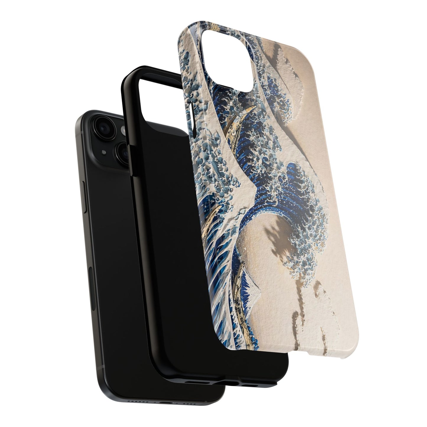 Great Wave 3D Embossed Tough Phone Case – Hokusai Japanese Art
