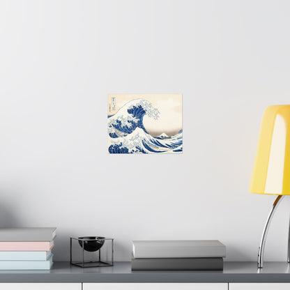 Hokusai Wave Matte Poster — The Great Wave Off Kanagawa Horizontal Print