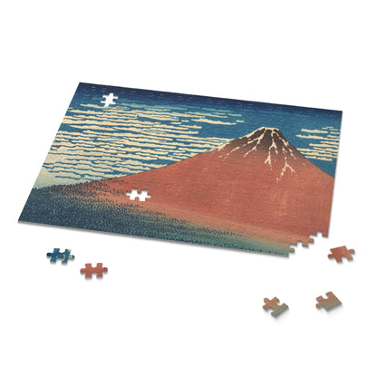 Hokusai "Red Fuji" Jigsaw Puzzle | Japanese Ukiyo-e Art Gift | 120/252/500 Pieces